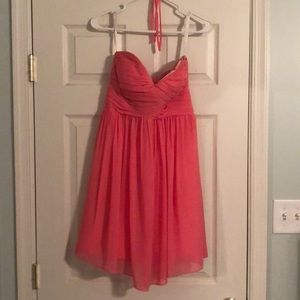 Coral bridesmaid dress